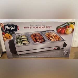 Parini 3 pan Stainless Steel Buffet Warming Tray